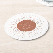 テラコッタボホサン ラウンドペーパーコースター (アングル)