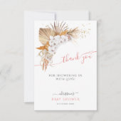 テラコッタボホシックベビーシャワーサンキューカード サンキューカード (正面)