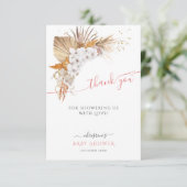 テラコッタボホシックベビーシャワーサンキューカード サンキューカード (スタンド正面)