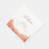 テラコッタボホデザートベビーシャワーウェルカム スタンダードランチョンナプキン (角)