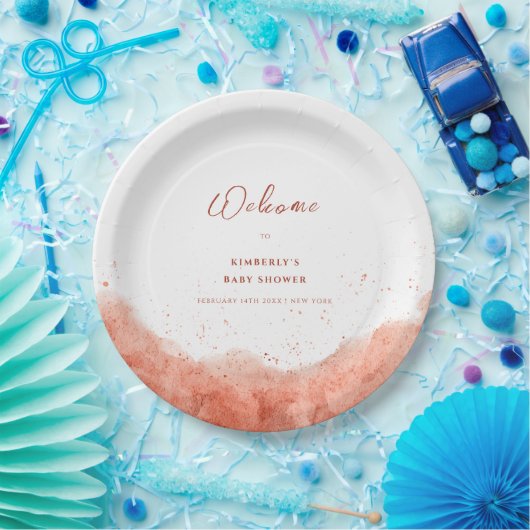 テラコッタボホデザートベビーシャワーウェルカム ペーパープレート (パーティー)