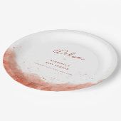 テラコッタボホデザートベビーシャワーウェルカム ペーパープレート (アングル)