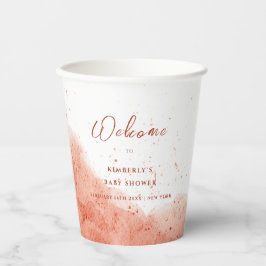 テラコッタボホデザートベビーシャワーウェルカム 紙コップ