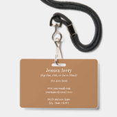 テラコッタボホトロピカルフローラバッジ バッジ (ストラップ付き裏面)