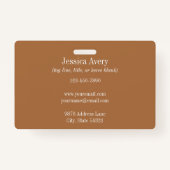 テラコッタボホトロピカルフローラバッジ バッジ (裏面)