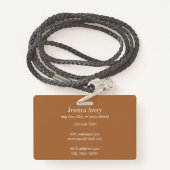 テラコッタボホトロピカルフローラバッジ バッジ (裏面ランヤード)