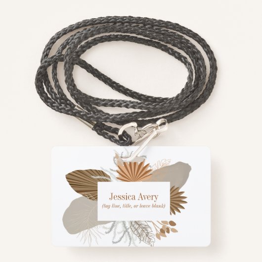 テラコッタボホトロピカルフローラバッジ バッジ (正面ランヤード)