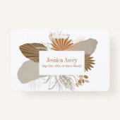 テラコッタボホトロピカルフローラバッジ バッジ (正面)