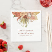 テラコッタボホドライドフローラパンパスグラス結婚ズ スタンダードランチョンナプキン (インサイチュ)