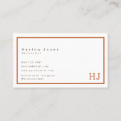 テラコッタボホハローゴス美しいミニマリスト 名刺 (裏面)