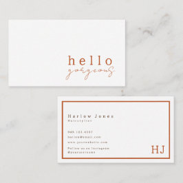 テラコッタボホハローゴス美しいミニマリスト 名刺