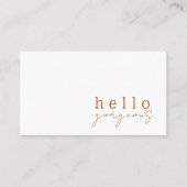 テラコッタボホハローゴス美しいミニマリスト 名刺 (正面)
