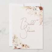 テラコッタボホパンパスグラスブライダルシャワー 招待状 (裏面)