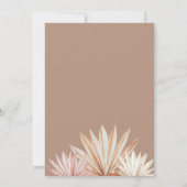 テラコッタボホパンパスグラスブライダルシャワー 招待状 (裏面)