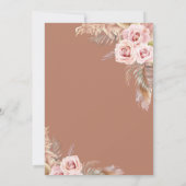 テラコッタボホパンパスグラスブライダルブランチ 招待状 (裏面)