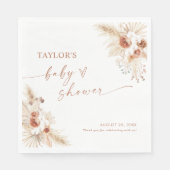 テラコッタボホパンパスグラスベビーシャワー スタンダードランチョンナプキン (正面)