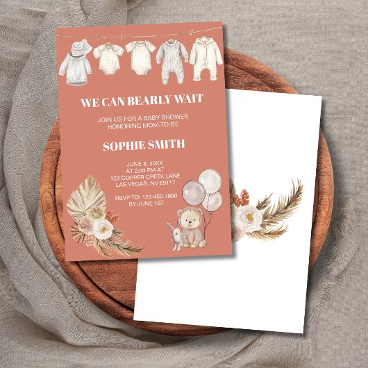 テラコッタボホパンパス我々は心から待つことができる 招待状