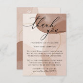 テラコッタボホビーチウォーター色ベージュサンキュー エンクロージャーカード (正面/裏面)