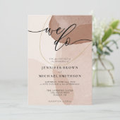 テラコッタボホビーチクシンプルリーン結婚ズ我々は 招待状 (スタンド正面)