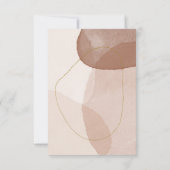 テラコッタボホビーチミニマル親切モダンに返信 出欠カード (裏面)