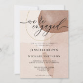 テラコッタボホビーチモダンシグネ婚約したチャ 招待状 (正面)