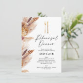 テラコッタボホフローラカトラリーリハーサルディナー 招待状 (スタンド正面)