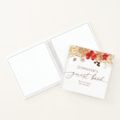テラコッタボホフローラゲストブックブライダルシャワー ノートブック (内部)