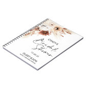 テラコッタボホフローラパンパスブライダルシャワーゲスト ノートブック (左側)