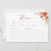 テラコッタボホフローラブライダルシャワーレシピカード 招待状 (正面)