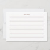 テラコッタボホフローラブライダルシャワーレシピカード 招待状 (裏面)