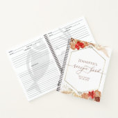 テラコッタボホフローラブライダルシャワーレシピブック ノートブック (内部)