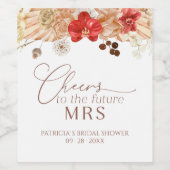 テラコッタボホフローラブライダルシャワーワインラベル ワインラベル (シングルラベル)