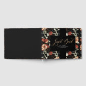 テラコッタボホフローラブラック結婚ズ ゲストブック (全面)