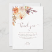 テラコッタボホフローラベビーシャワーサンキューカード 招待状 (正面)