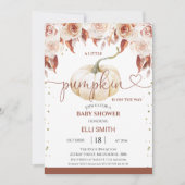 テラコッタボホフローラリトルカボキンベイビーシャワー 招待状 (正面)