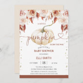 テラコッタボホフローラリトルカボキンベイビーシャワー 招待状 (正面/裏面)