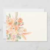 テラコッタボホフローラ水彩ブライダルシャワー 招待状 (裏面)