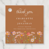 テラコッタボホフローラ秋の結婚式サンキュー フェイバータグ (正面)