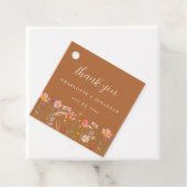 テラコッタボホフローラ秋の結婚式サンキュー フェイバータグ (インサイチュ)