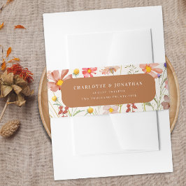 テラコッタボホフローラ秋の結婚式 招待状ベリーバンド