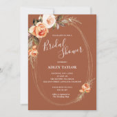 テラコッタボホフローラ秋ブライダルシャワー 招待状 (正面)