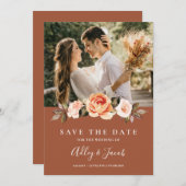 テラコッタボホフローラ結婚写真 セーブザデート (正面/裏面)