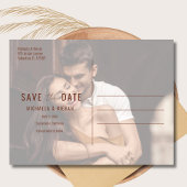 テラコッタボホフローラ結婚式の日付を保存 案内ポストカード