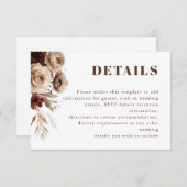 テラコッタボホフローラ詳細結婚ズ エンクロージャーカード (正面/裏面)