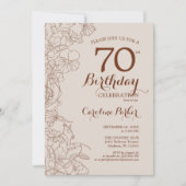 テラコッタボホフローラ70thバースデーパーティー 招待状 (正面)