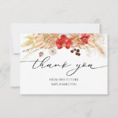テラコッタボホブライダルシャワーサンキューカード 出欠カード (正面)