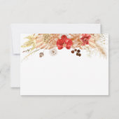 テラコッタボホブライダルシャワーサンキューカード 出欠カード (裏面)