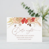 テラコッタボホブライダルシャワーデイトナイトジャールカード 出欠カード (スタンド正面)