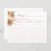 テラコッタボホブライダルシャワーレシピカード (正面/裏面)