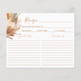 テラコッタボホブライダルシャワーレシピカード